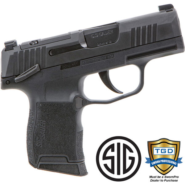 P365 9MM 3.1 inch barrel 10 Round Black Night Sights Manual Safety and Optic Rea