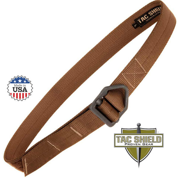 Tactical Riggers Belt 1.75 inch Double Wall Brown Medium fits waist 34 to 38 inc