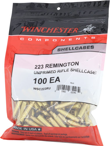 WINCHESTER UNPRIMED CASES 223 – REMINGTON 100 PACK 20PK/CS