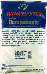 WINCHESTER UNPRIMED CASES 7MM – REM MAG 50 PACK 20PK/CS
