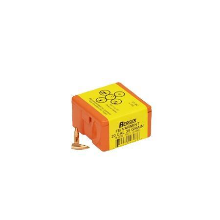 Berger Match Grade Varmint Bullets .20 cal .204″ 35 gr FB Varmint 100/ct