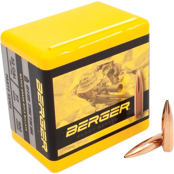 Berger OTM Tactical Rifle Bullets .22 cal .224″ 77 gr HPBT 100/ct