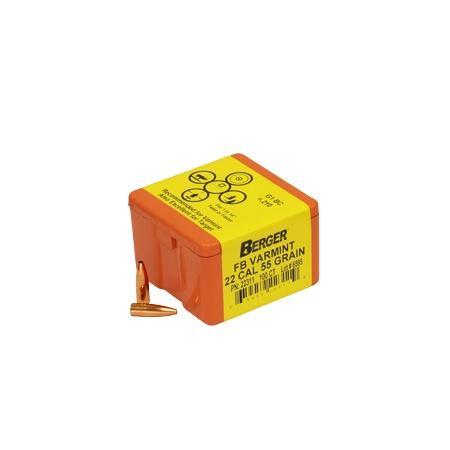 Berger Match Grade Varmint Bullets .22 cal .224″ 55 gr FB Varmint 100/ct