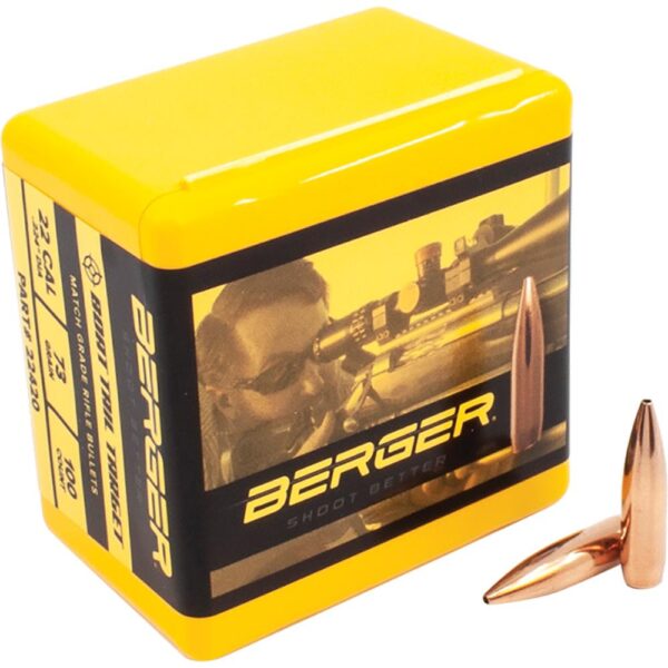 Berger Match Grade Target Bullets .22 cal .224″ 73 gr BT Target 100/ct