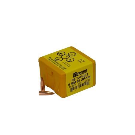Berger Match Grade Target Bullets 6mm .243″ 68 gr FB Target 100/rd