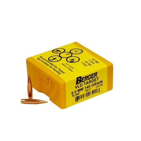 Berger VLD Target Bullets 6.5mm .264″ 140 gr HPBT 100/ct