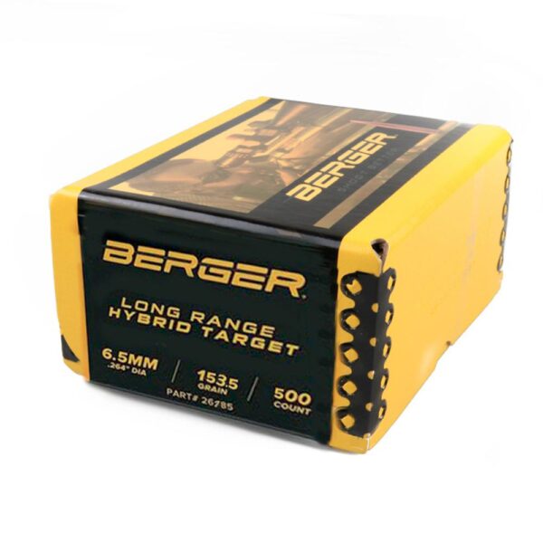 Berger Long Range Hybrid Target Rifle Bullets 6.5mm .264″ 153.5gr LR Hybrid Target 500/rd
