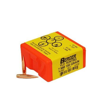 Berger Match Grade Hunting Bullets 7mm .284″ 180 gr VLD Hunter 100/ct