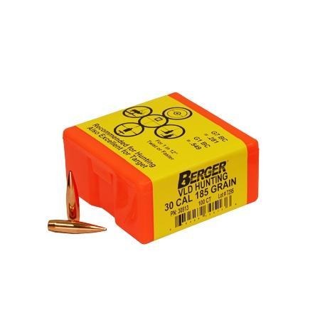 Berger Match Grade Hunting Bullets .30 cal .308″ 185 gr VLD Hunter 100/ct