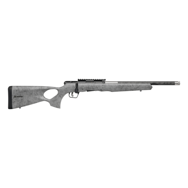 Savage Arms B22 Timberlite Thumbhole Rifle .22 LR 10rd Magazine 18″ 1/2×28 Threaded Barrel Grey with Black Spiderweb
