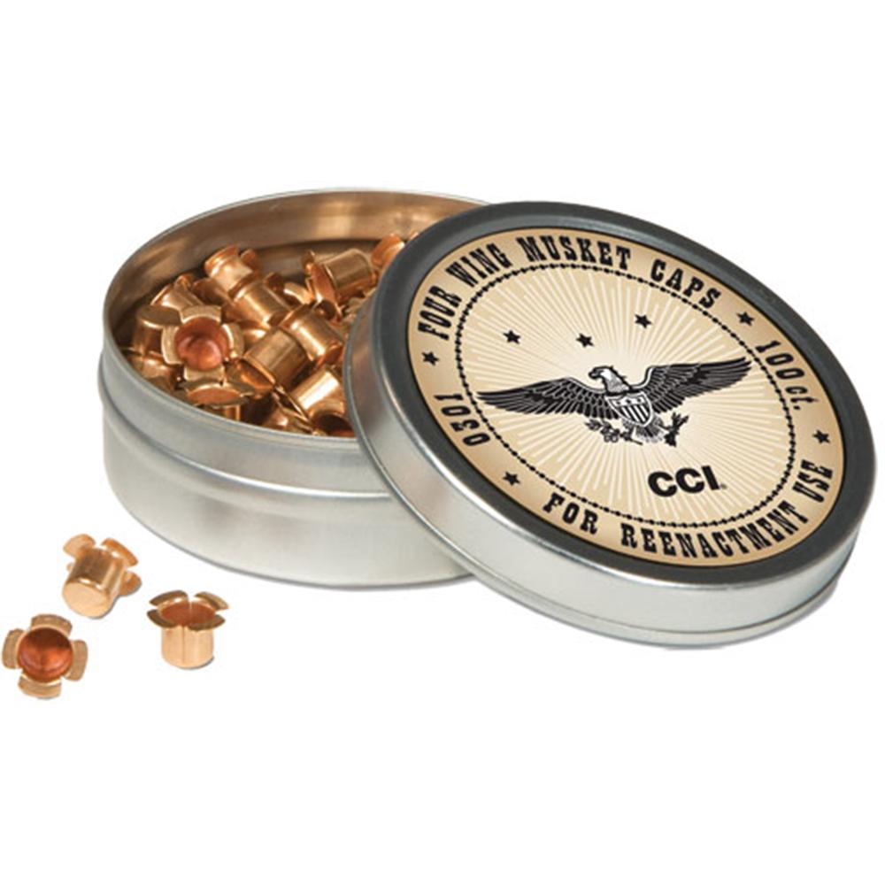 CCI 4-Wing Musket Caps (Designed for Re-enactment) 100/ct