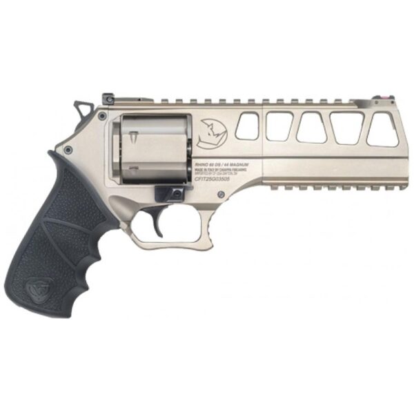 Chiappa Rhino 60DS Handgun .44 Mag 6rd Capacity 6″ Barrel White Nickel
