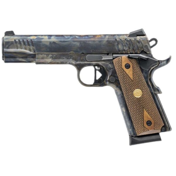 Chiappa 1911 Superior OR Handgun .45 ACP 8rd Magazine 5″ Barrel Case Hardened with Walnut Grips