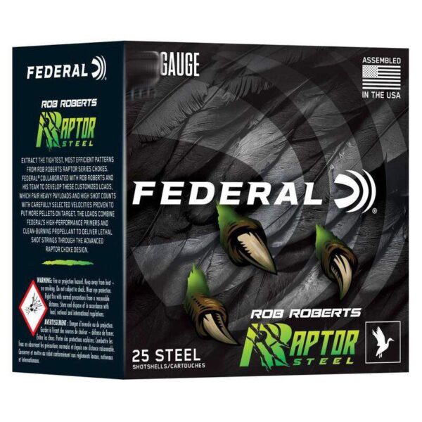 Federal Ron Roberts Raptor Steel Shotshells 20ga 3″ 1oz 1400 fps #3 25/ct