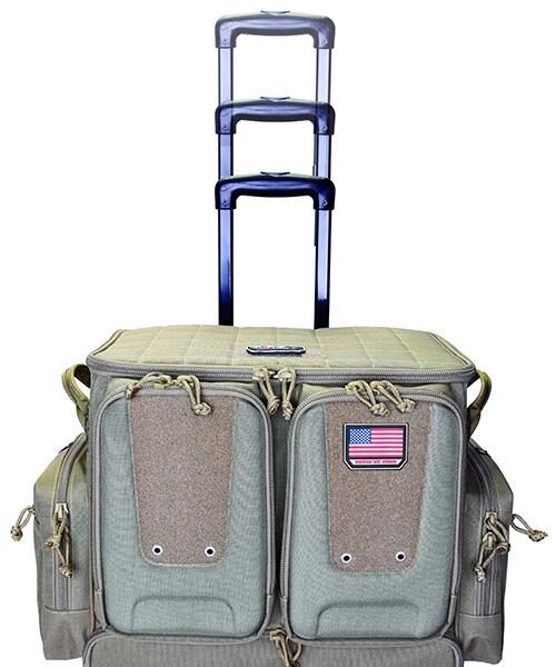 Tactical Rolling Range Bag Holds 10 handguns Tan