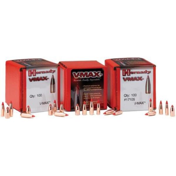 Hornady V-MAX Bullets .17 cal .172″ 20 gr V-MAX 100/ct