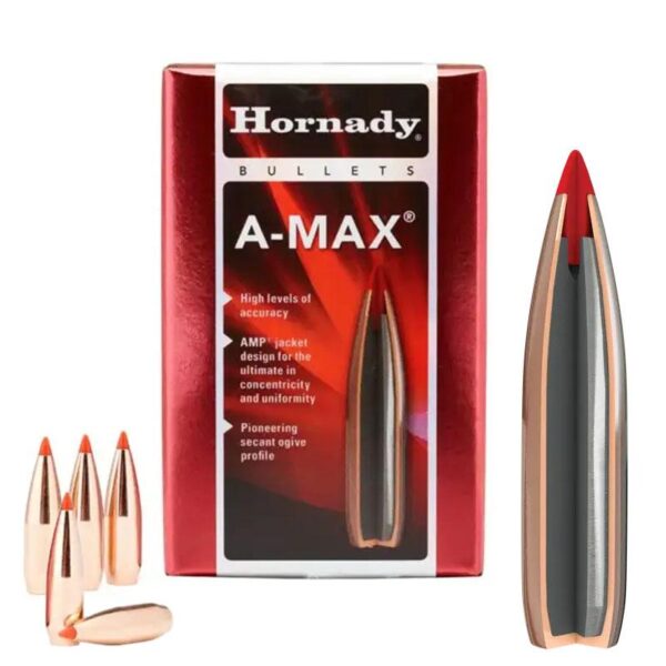 Hornady A-MAX Rifle Bullets .30 cal .308″ 168 gr A-MAX 100/ct