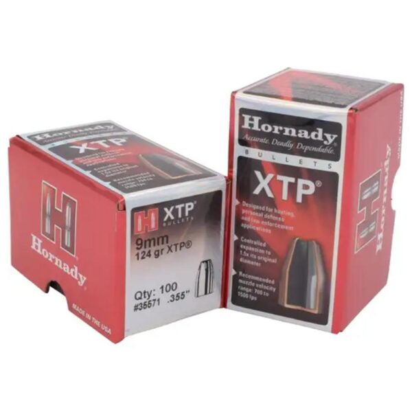 Hornady Handgun Bullets 9mm .355″ 124 gr XTPHP 100/ct