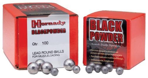 Hornady Lead Round Ball .36 cal .375″ 100/ct