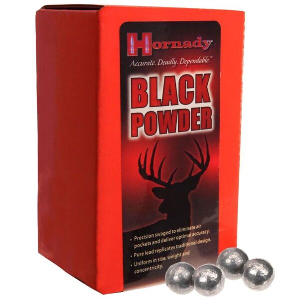 Hornady Lead Round Ball .45 cal .440″ 100/ct