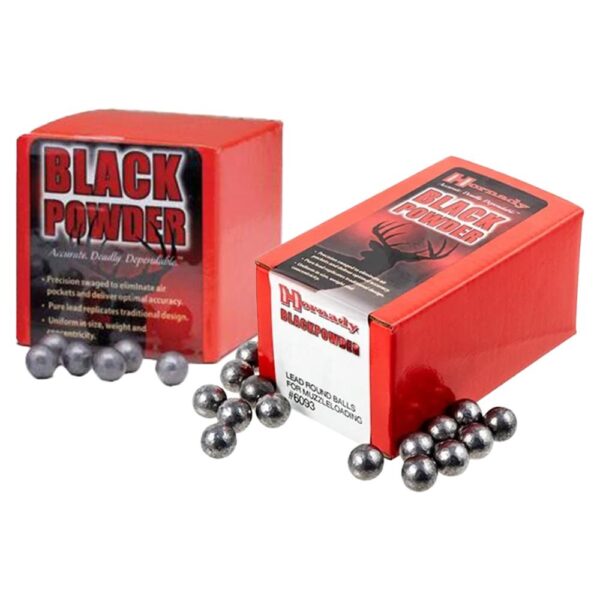 Hornady Lead Round Ball .44 cal .454″ 100/ct