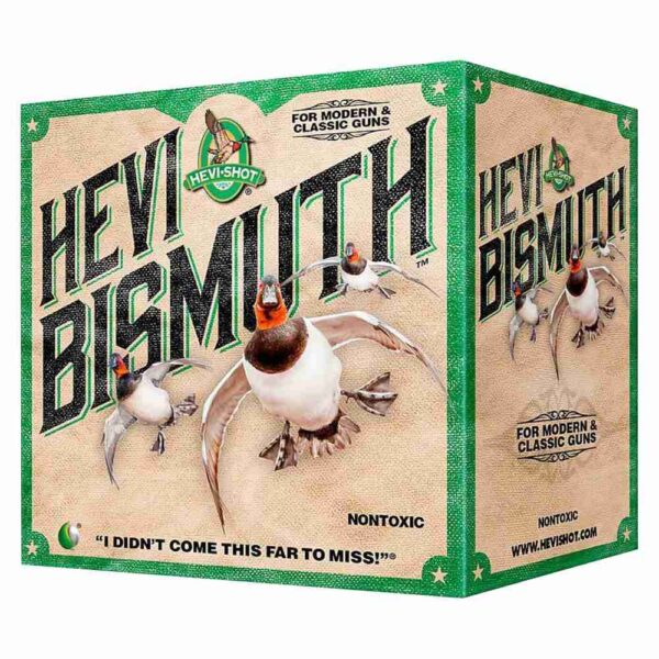 HEVI-Shot HEVI-Bismuth Shotshells 12ga 2-3/4″ 1-1/4oz 1450 fps #4 25/ct