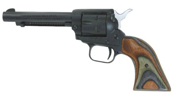 HERITAGE ROUGH RIDER 22LR/22MAG COMBO 4.75″ BLK CAMO LAMIN GRIP