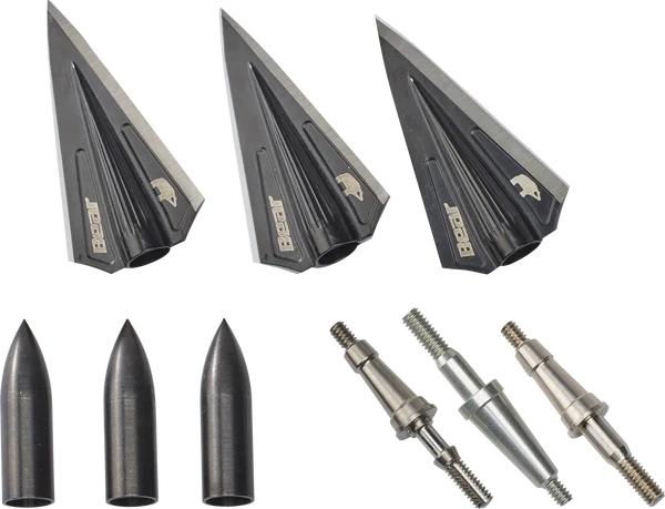 Bear Archery RazorHead VWS Single Bevel Broadhead Kit – Black
