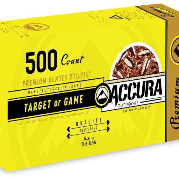 Accura Premium Powerbond Bullets .40 cal .401″ 165 gr FP 500/ct