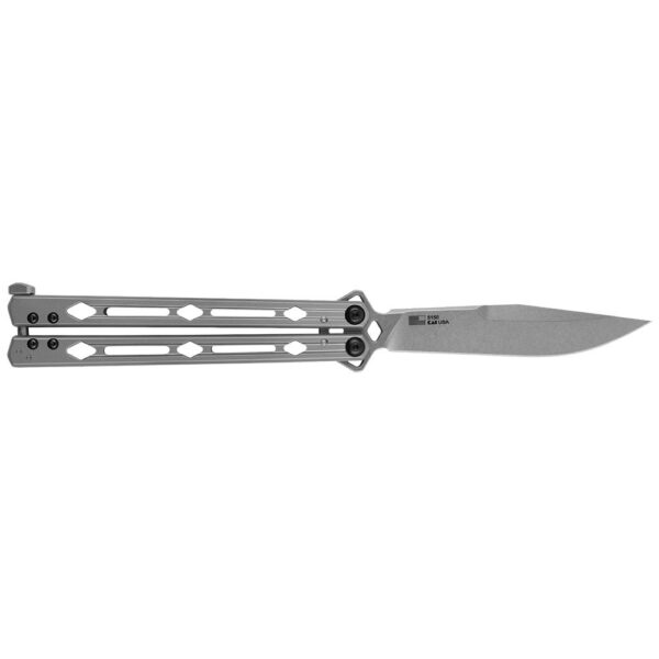 Kershaw Lucha Folding Knife 4-3/5″ Drop Point Blade Silver