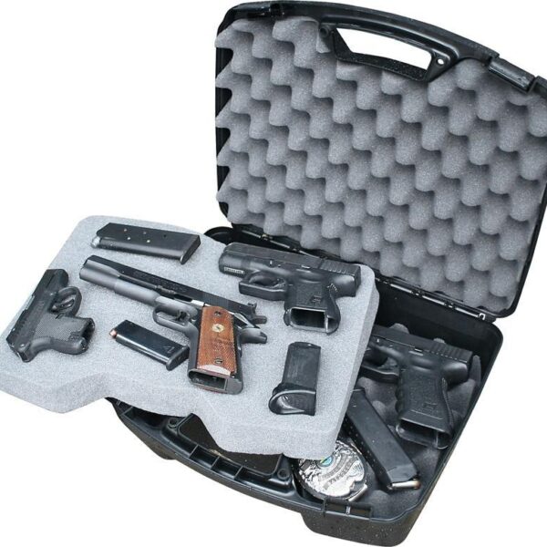 MTM Snap-Latch Four 4 Pistol Case for Up to 8″ Barrel – Black