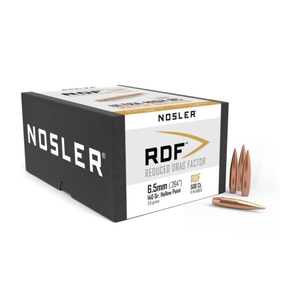 Nosler RDF Match Rifle Bullets 6.5mm .264″ 140 gr HPBT 500/ct