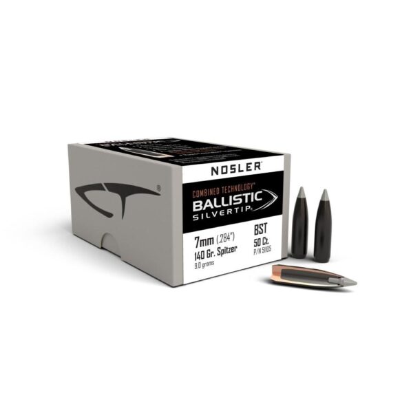 Nosler Ballistic SilverTip Hunting Rifle Bullets 7mm .284″ 140 gr SBT-BSTIP 50/ct