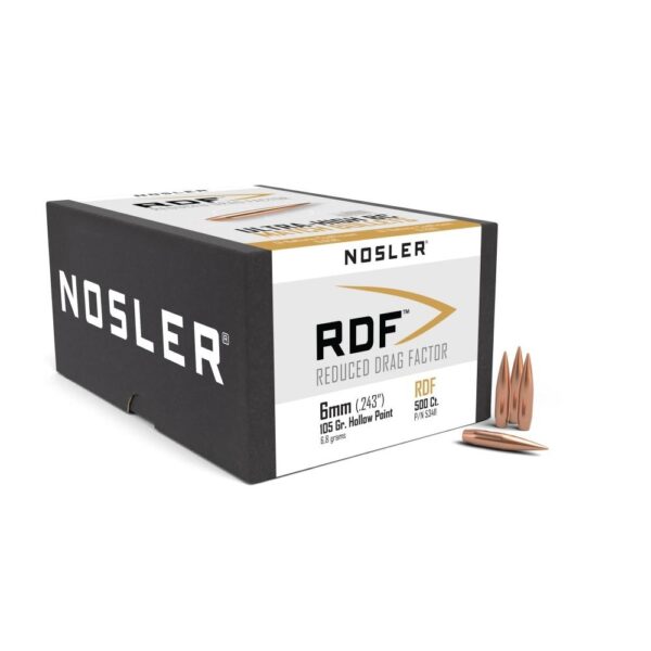 Nosler RDF Match Rifle Bullets 6mm .243″ 105 gr HPBT 500/ct