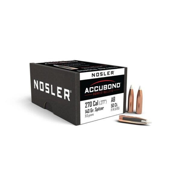 Nosler AccuBond Rifle Bullets .270 cal .277″ 140 gr SBT-ACB 50/ct