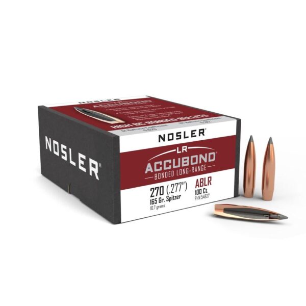 Nosler AccuBond Long Range Rifle Bullets .270 cal .0277″ 165 gr ABLR 100/ct