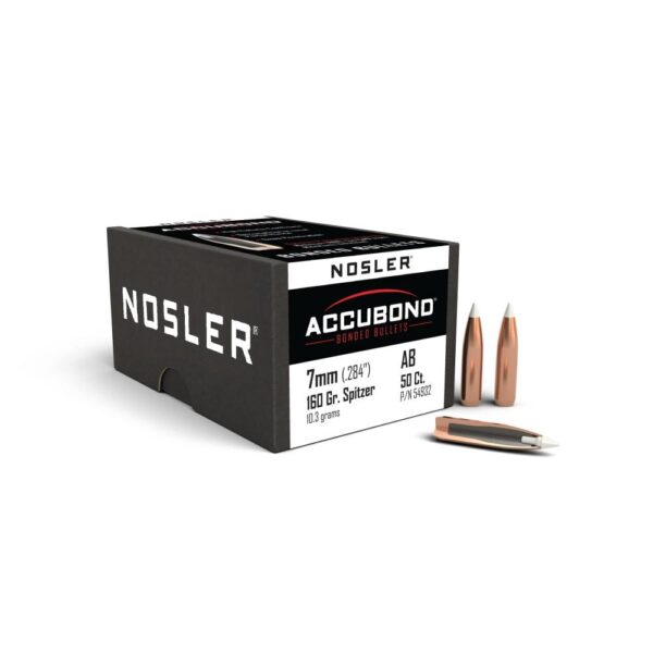 Nosler AccuBond Rifle Bullets 7mm .284″ 160 gr SBT-ACB 50/ct