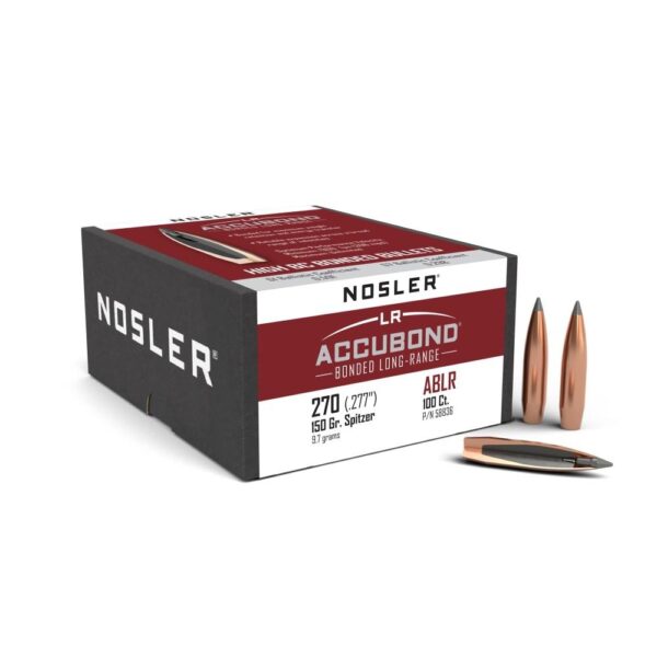 Nosler AccuBond Long Range Rifle Bullets .270 cal .277″ 150 gr SPT-ACB 100/ct