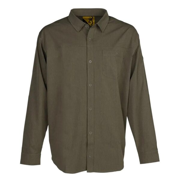 Browning Lightweight Button Down Long Sleeve Shirt Green S