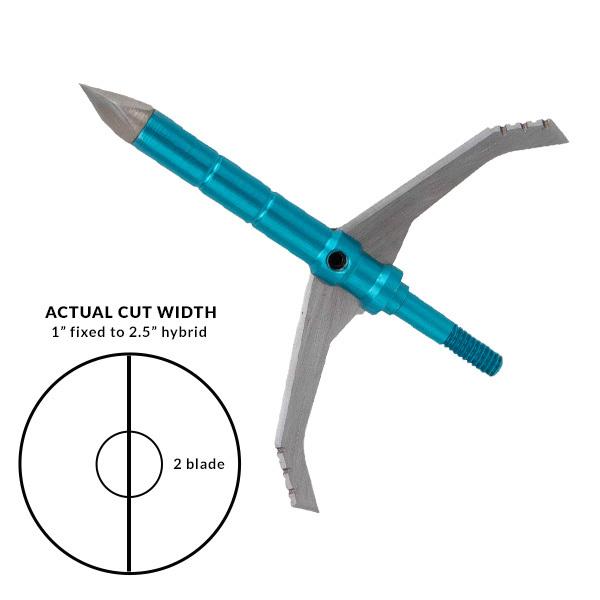 Dead Ringer Great White Broadhead 100/125 Grain 2.5″ Cut Blue