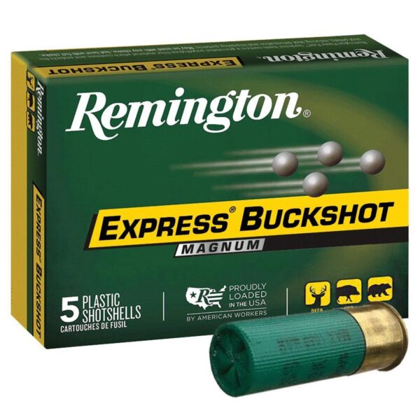 Remington Express Magnum Buckshot Shotshells 12 ga 3-1/2″ 18 plts #00 1125 fps 5/ct