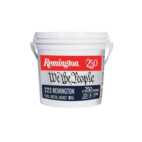 Remington “We The People” Rifle Ammunition 223 Rem 55gr FMJ 3240 fps 250/ct