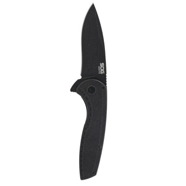 SOG Knives Aegis FLK 2.0 Folding Knife 3-1/4″ Drop Point Blade Black Blister