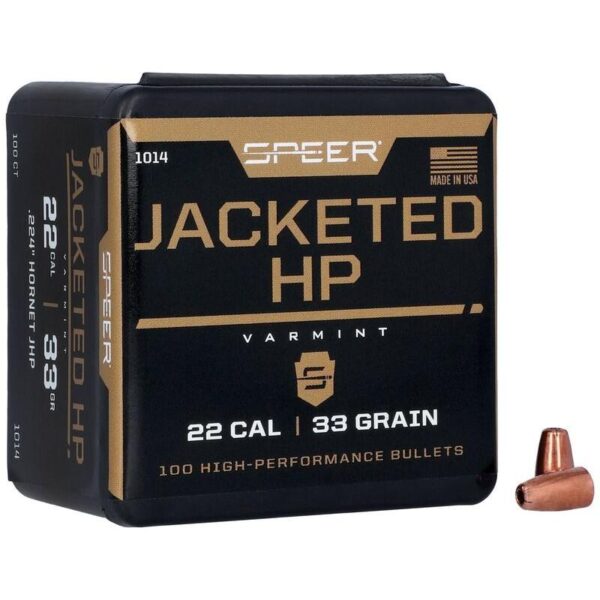 Speer TNT Varmint Rifle Bullet .22 Hornet .224″ 33 gr Hornet JHP 100/ct
