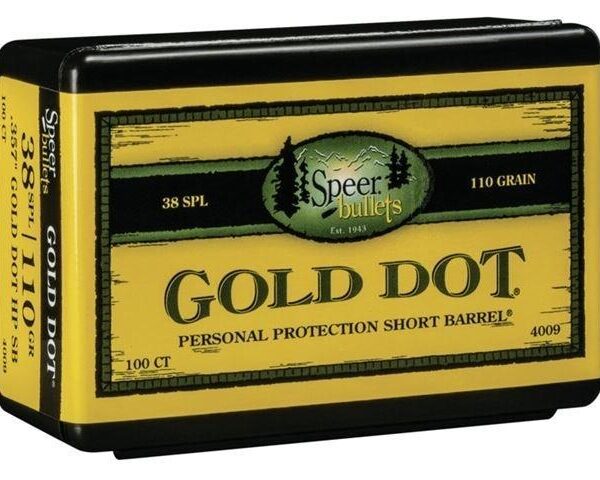 Speer Gold Dot Personal Protection Short Barrel Handgun Bullets .357 Mag .357″ 110 gr GDHPSB 100/ct