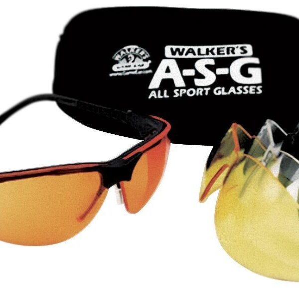Walker’s Sport Shooting Glasses Black with Multiple Lenses 4/ct