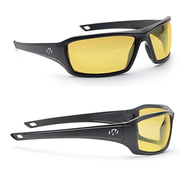 Walker’s IKON Forge Shooting Glasses Black with Amber Lens