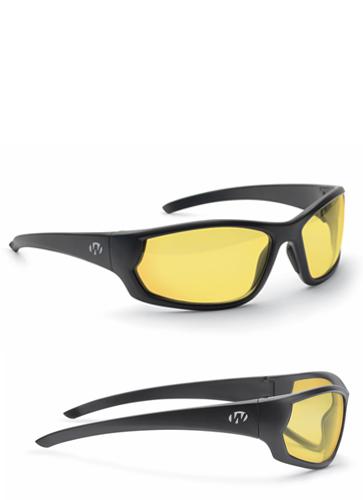 Walker’s Vector Full Frame Shooting Glasses Black with Amber Lens with Case