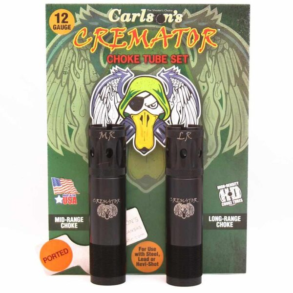 Carlson’s Cremator Waterfowl Mid and Long Range Ported Choke Tube for 12 ga Browning Invector Plus 2/ct