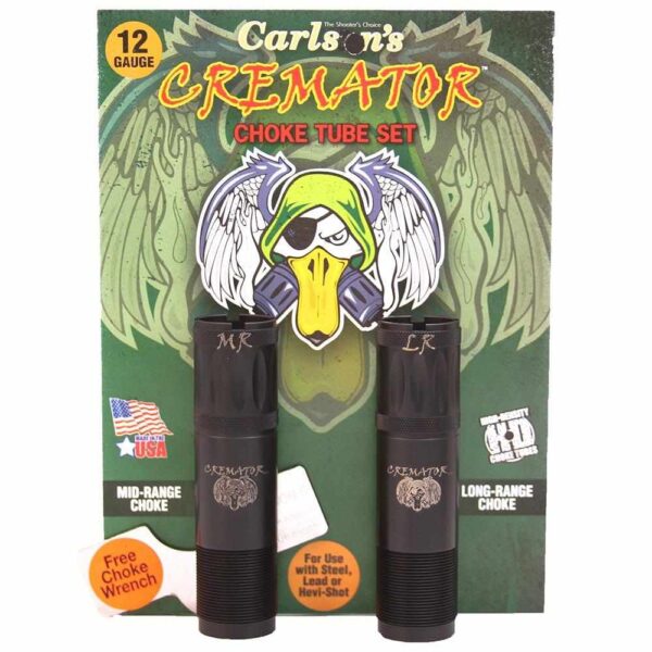Carlson’s Cremator Waterfowl Mid and Long Range Non-Ported Choke Tube for 12 ga Remington 2/ct
